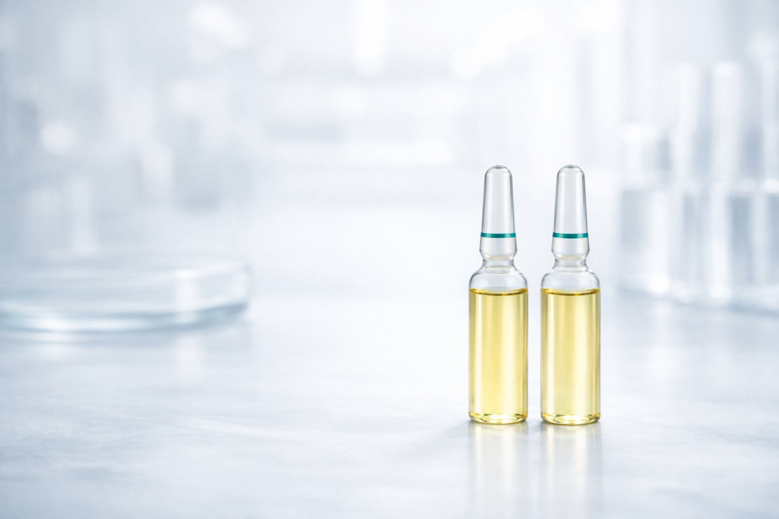 Immagine esemplificativa di fiale in vetro per preparazioni galeniche iniettabili